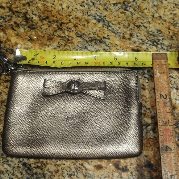 Coach Leather Wallet Wristlet - Gunmetal Color - Picture 10 of 10